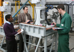 Witness testing in operation at the vertical pump testing facility