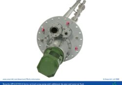 Bespoke API 610 VS4 vertical sump pump with additional stillage tube - V Series